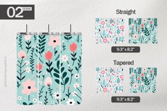 Flower Illustration Tumbler Wrap| Tumbler Sublimation Wrap Product Image 1
