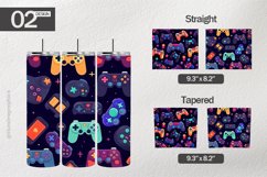 Gaming Pattern Tumbler Wrap| Tumbler Sublimation Wrap Product Image 1
