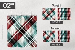 Red Green Plaid Tumbler Wrap| Tumbler Sublimation Wrap Product Image 1