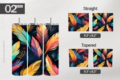 Feather Background Tumbler Wrap| Tumbler Sublimation Wrap Product Image 1
