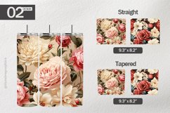 Classic Roses Tumbler Wrap| Tumbler Sublimation Wrap Product Image 1