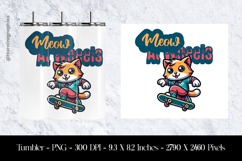 Meow Al Wheels Tumbler Sublimation Design PNG Product Image 1