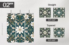 Leaves Flower Tumbler Wrap| Tumbler Sublimation Wrap Product Image 1