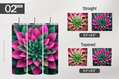 Bright Large Flowers Tumbler Wrap| Tumbler Sublimation Wrap Product Image 1