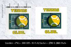 Tennis Club Tumbler Sublimation Design PNG Product Image 1