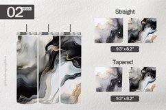 Black White Ink Tumbler Wrap| Tumbler Sublimation Wrap Product Image 1