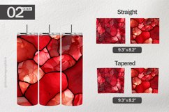 Red Alcohol Ink Tumbler Wrap| Tumbler Sublimation Wrap Product Image 1