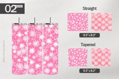 Pink Snowflakes Tumbler Wrap| Tumbler Sublimation Wrap Product Image 1