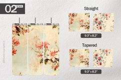 Shabby Flower Tumbler Wrap| Tumbler Sublimation Wrap Product Image 1
