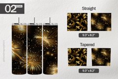 Black Gold Tumbler Wrap| Tumbler Sublimation Wrap Product Image 1