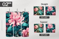 Floral Flowers Tumbler Wrap| Tumbler Sublimation Wrap Product Image 1