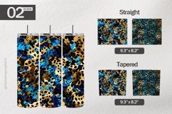 Blue Cheetah Tumbler Wrap| Tumbler Sublimation Wrap Product Image 1