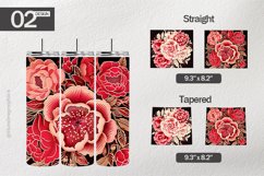 Peonies Flower Tumbler Wrap| Tumbler Sublimation Wrap Product Image 1