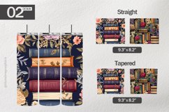 books and flowers Tumbler Wrap| Tumbler Sublimation Wrap Product Image 1