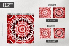 Red Mandalavred Tumbler Wrap| Tumbler Sublimation Wrap Product Image 1