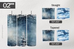 Winter Snow Tumbler Wrap| Tumbler Sublimation Wrap Product Image 1