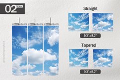 Blue Sky Tumbler Wrap| Tumbler Sublimation Wrap Product Image 1
