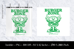 Burger Zone Tumbler Sublimation Design PNG Product Image 1
