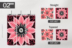 Fabric Flower Tumbler Wrap| Tumbler Sublimation Wrap Product Image 1