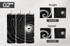 Black White Swirled Tumbler Wrap| Tumbler Sublimation Wrap Product Image 1