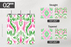 Green White Tumbler Wrap| Tumbler Sublimation Wrap Product Image 1