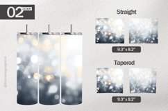 Silver Bokeh Tumbler Wrap| Tumbler Sublimation Wrap Product Image 1