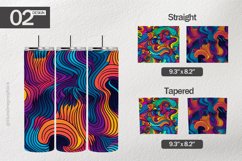 Psychedelic Pattern Tumbler Wrap| Tumbler Sublimation Wrap Product Image 1