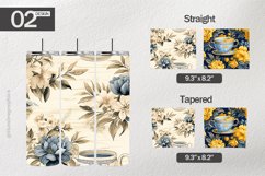 Floral Crockery Tumbler Wrap| Tumbler Sublimation Wrap Product Image 1