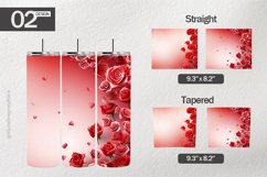 Red Roses Frame Tumbler Wrap| Tumbler Sublimation Wrap Product Image 1