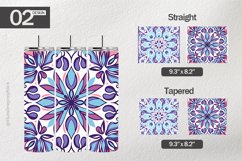 Geometric Flowers Tumbler Wrap| Tumbler Sublimation Wrap Product Image 1