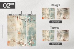 Distress Flowers Tumbler Wrap| Tumbler Sublimation Wrap Product Image 1