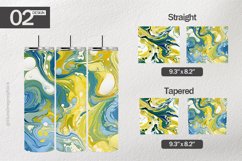 Green Swirling Tumbler Wrap| Tumbler Sublimation Wrap Product Image 1