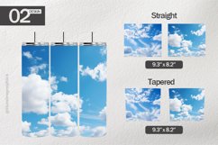 Blue Sky Tumbler Wrap| Tumbler Sublimation Wrap Product Image 1
