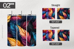 Bright Feather Tumbler Wrap| Tumbler Sublimation Wrap Product Image 1