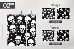 Skull pattern Tumbler Wrap| Tumbler Sublimation Wrap Product Image 1