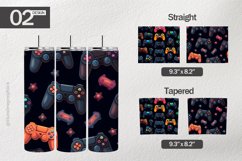 Gaming Pattern Tumbler Wrap| Tumbler Sublimation Wrap Product Image 1