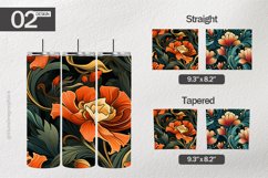 Art Nouveau Tumbler Wrap| Tumbler Sublimation Wrap Design Product Image 1