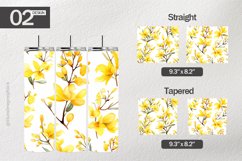 Forsythia Pattern Tumbler Wrap| Tumbler Sublimation Wrap Product Image 1