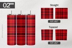 Red Plaid Pattern Tumbler Wrap| Tumbler Sublimation Wrap Product Image 1