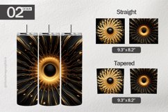 Abstract Golden Black Tumbler Wrap| Tumbler Sublimation Wrap Product Image 1