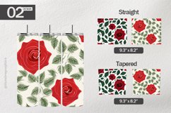 Flat Roses Tumbler Wrap| Tumbler Sublimation Wrap Product Image 1