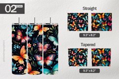 Butterflies Tumbler Wrap| Tumbler Sublimation Wrap Product Image 1
