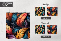 Feather Background Tumbler Wrap| Tumbler Sublimation Wrap Product Image 1