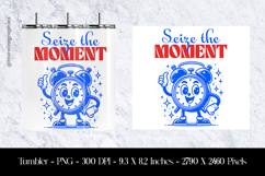 Seize The Moment Tumbler Sublimation Design PNG Product Image 1