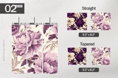 Purple Peonies Tumbler Wrap| Tumbler Sublimation Wrap Product Image 1