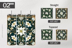 Leaves Flower Tumbler Wrap| Tumbler Sublimation Wrap Product Image 1