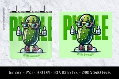 Pickle With Swagger Tumbler Sublimation Design Product Image 1