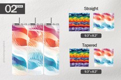 Rainbow Wave Tumbler Wrap| Tumbler Sublimation Wrap Product Image 1