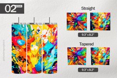 Rainbow Splash Tumbler Wrap| Tumbler Sublimation Wrap Product Image 1