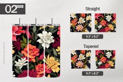 Flowers Tumbler Wrap| Tumbler Sublimation Wrap Product Image 1